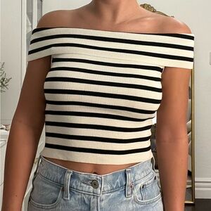 Striped Off-Shoulder Top